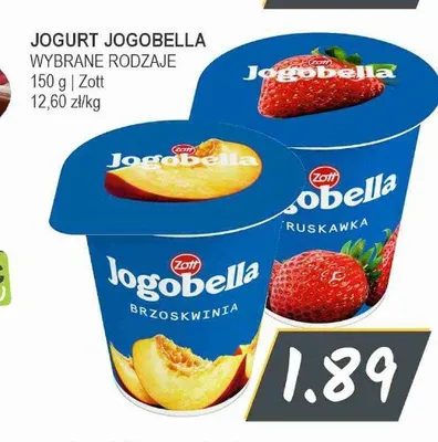 Jogurt Jogobella Zott brzoskwinia promocja w Słoneczko