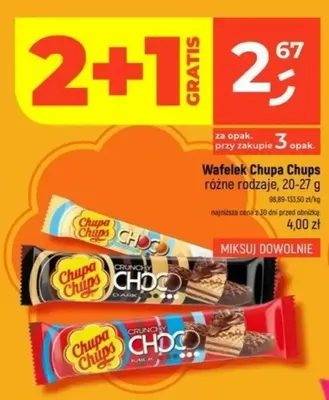 Wafelek Chupa Chups Crunchy Choco Milk promocja w Dealz