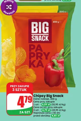 Chipsy Big Snack promocja w Dino