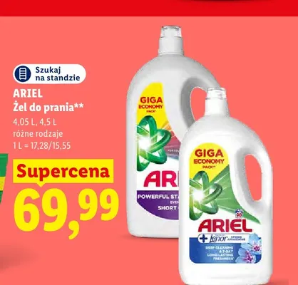 Żel do prania Ariel Color promocja w Lidl