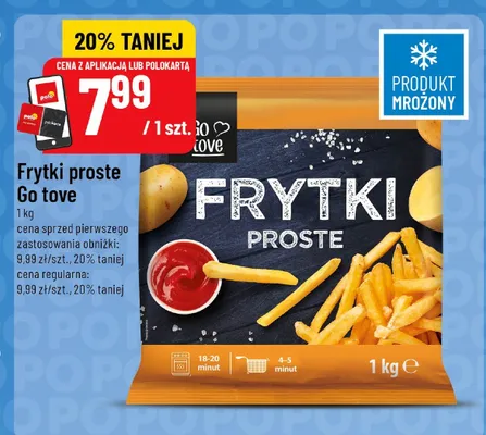 Frytki proste Go tove promocja w POLOmarket