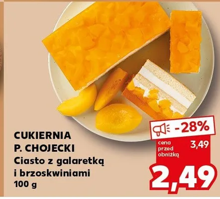 Ciasto z galaretką i brzoskwiniami 100g promocja w Kaufland