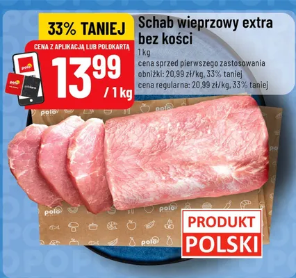 Schab wieprzowy extra bez kości promocja w POLOmarket