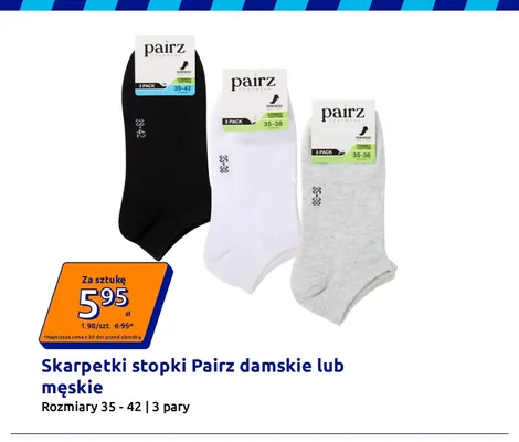 Skarpetki stopki Pairz damskie 3-pak promocja w Action