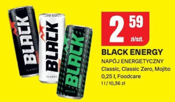 Napój energetyczny classic, classic zero, mojito promocja w Chorten