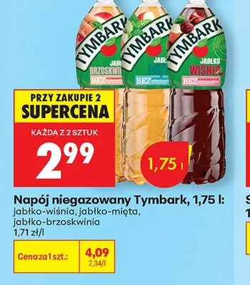 Napój niegazowany Tymbark jabłko-wiśnia promocja w Biedronka