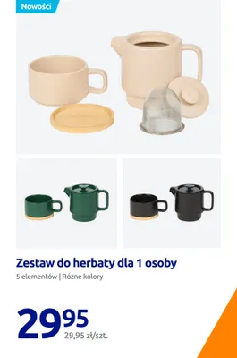 Zestaw do herbaty dla 1 osoby 5 elementów promocja w Action