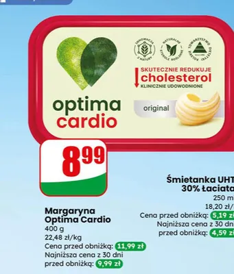 Śmietanka UHT 30% Łaciata promocja w Dino