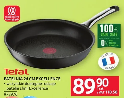 Patelnia Tefal 24 cm Excellence promocja w Selgros