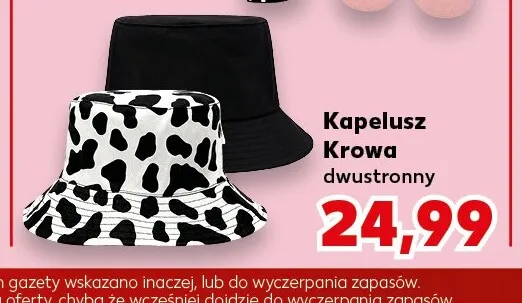 Kapelusz Krowa dwustronny promocja w Kaufland