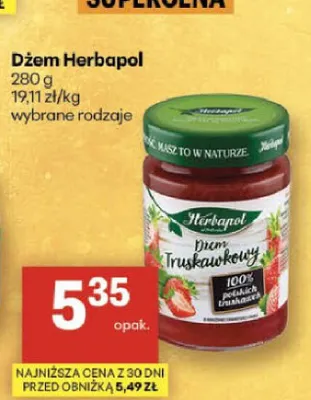 Dżem truskawkowy Herbapol promocja w Delikatesy Centrum