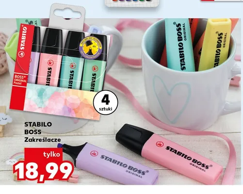 Zakreślacze STABILO Boss 4-pak promocja w BACK TO SCHOOL
