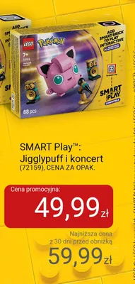 Klocki LEGO Pokémon SMART Play Jigglypuff i koncert 72159 promocja w Smyk