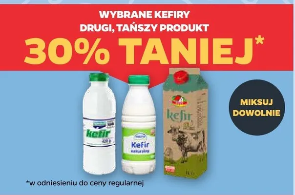 Kefir wybrane rodzaje drugi -30% promocja w Netto