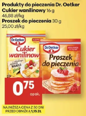 Proszek do pieczenia Dr.Oetker promocja w Delikatesy Centrum