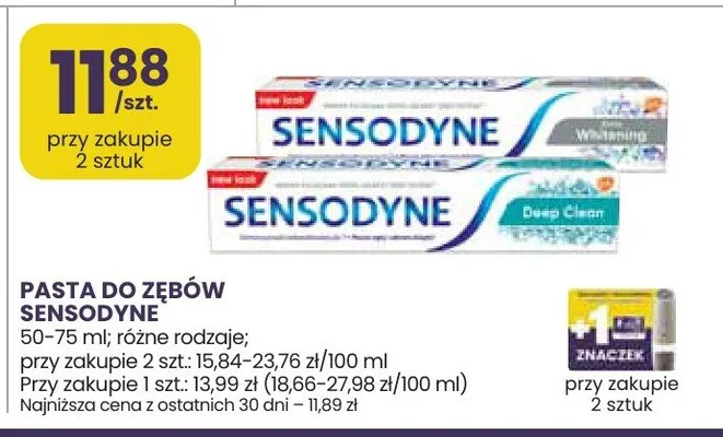 Pasta do zębów Sensodyne promocja w Stokrotka