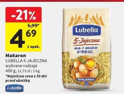 Makaron Lubella 5-jajeczna promocja w Intermarche