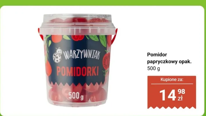 Pomidor papryczkowy opak. 500 g promocja w Biedronka