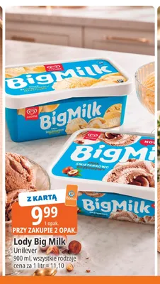 Lody Big Milk promocja w Leclerc
