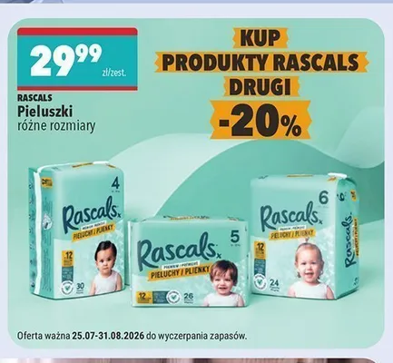 Pieluszki Rascals promocja w Biedronka