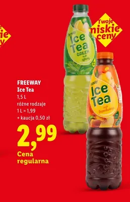 Napój herbaciany Freeway Ice Tea zielona herbata cytryna promocja w Lidl