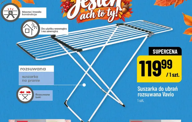 Suszarka do ubrań rozsuwana Vavio promocja w POLOmarket