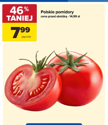 Pomidory rzymskie promocja w Carrefour
