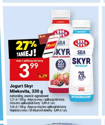 Jogurt Skyr Mlekovita owoce ogrodowe promocja w Twój Market