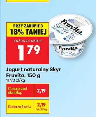 Jogurt naturalny 0% K-classic promocja w Biedronka