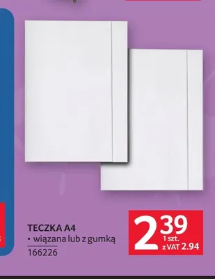 Teczka A4 z gumką promocja w Selgros