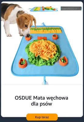 Mata węchowa dla psów Osdue promocja w Amazon