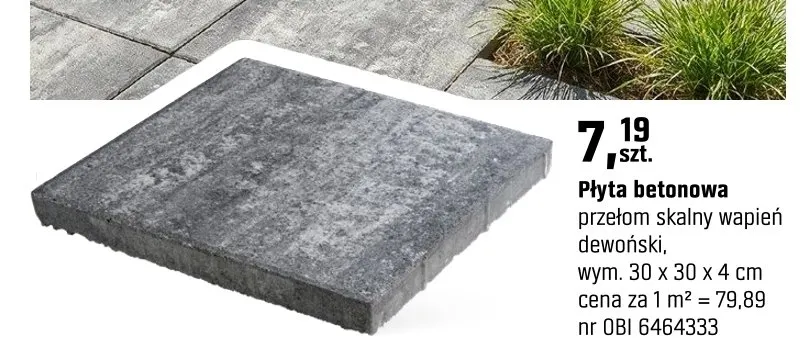 Płyta betonowa przelom skalny wapień dewońśki promocja w OBI