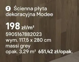 Ścienna płyta dekoracyjna Modee massi grey wym. 117,5x280cm promocja w Castorama