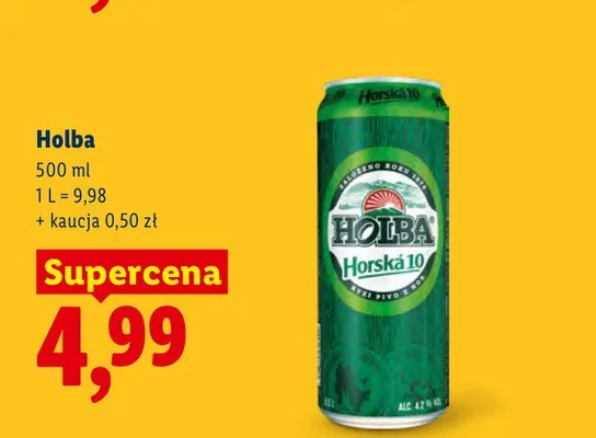Piwo Holba Horská 10 promocja w Lidl