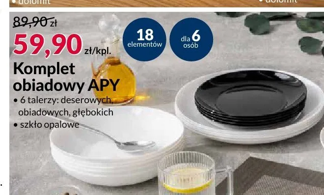 Komplet obiadowy Apy promocja w Salony Agata