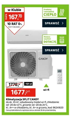 Klimatyzacja SPLIT CANDY promocja w Leroy Merlin