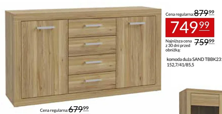 Komoda duża Sand TBBK231 promocja w Abra Meble
