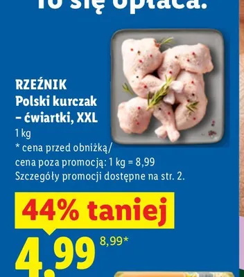 Polski kurczak - ćwiartki XXL Rzeźnik promocja w Lidl