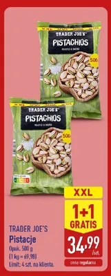 Pistacje TRADER JOE'S XXL promocja w Aldi