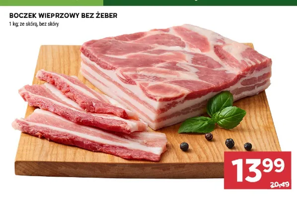 Boczek wieprzowy bez żeber promocja w Stokrotka