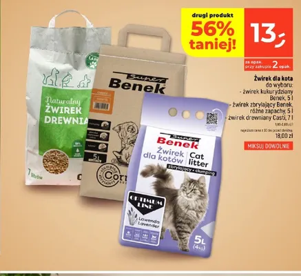 Żwirek drewniany Casti promocja w Dealz