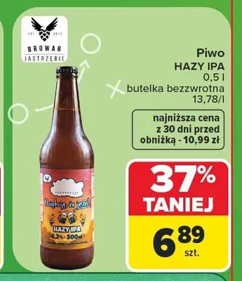 Piwo Browar Jastrzębie Hazy IPA promocja w Carrefour Market