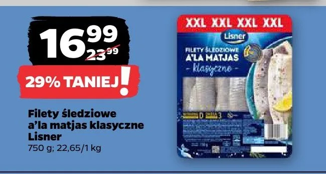 Filety śledziowe a la matjas klasyczne promocja w Netto