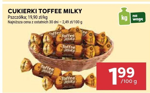 Cukierki Toffee Milky promocja w Stokrotka