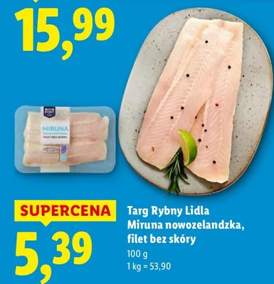 Miruna nowozelandzka, filet bez skóry promocja w Lidl