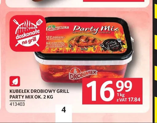 Kubełek drobiowy grill Party Mix Drobimex promocja w Selgros