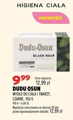 Mydło do ciała i twarzy czarne Dudu Osun promocja w Drogerie Natura
