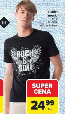 T-shirt męski TEX różne kolory promocja w Carrefour
