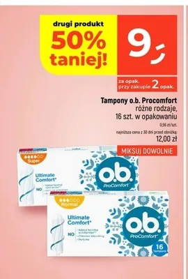 Tampony o.b. Procomfort promocja w Dealz