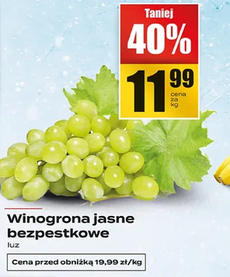 Winogrona jasne bezpestkowe luz promocja w Supeco